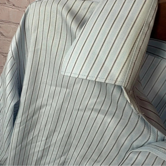 Men's Cremieux 100's dobby Shirt size 17/35 preppy office business attire - Picture 2 of 4